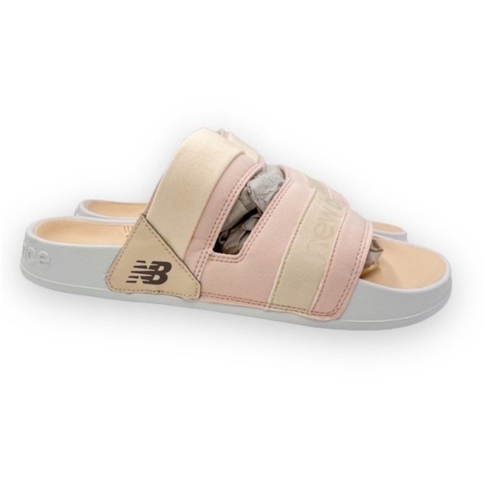 New Balance Women's 202 V2 White Pink Peach Slip On Slides Sandals Shoes Size 12